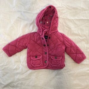 Gap pink quilted jacket
